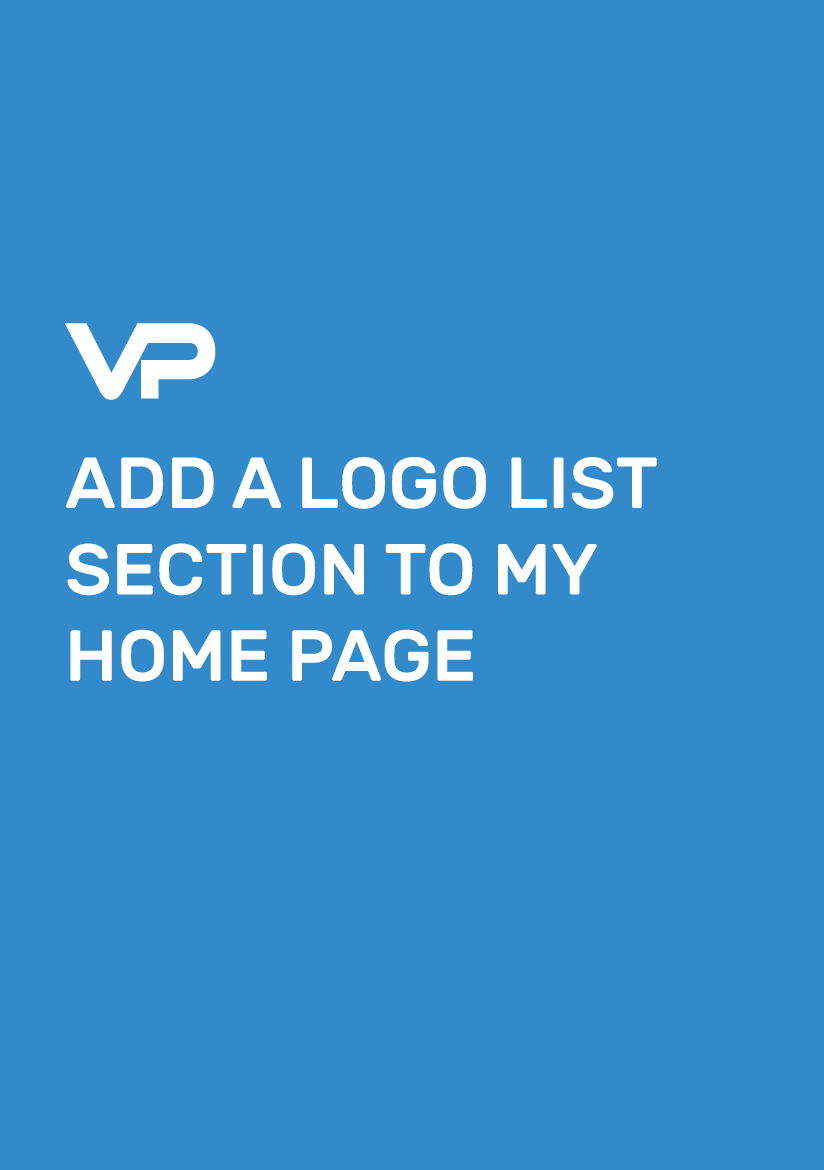 ADD-A-LOGO-LIST-SECTION-TO-MY-HOME-PAGE ADD A LOGO LIST SECTION TO MY HOME PAGE