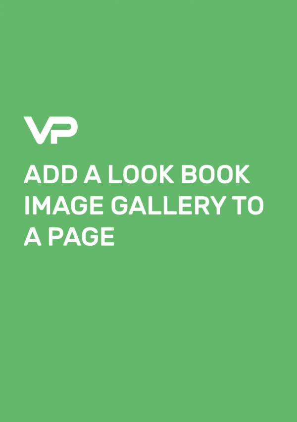 ADD A LOOK BOOK IMAGE GALLERY TO A PAGE