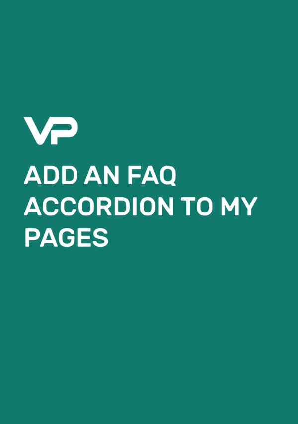 ADD AN FAQ ACCORDION TO MY PAGES