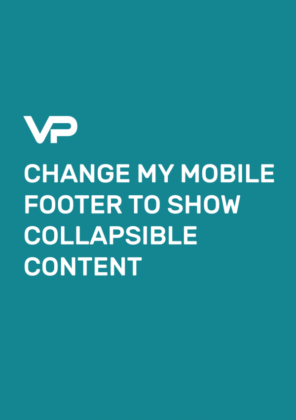 CHANGE MY MOBILE FOOTER TO SHOW COLLAPSIBLE CONTENT